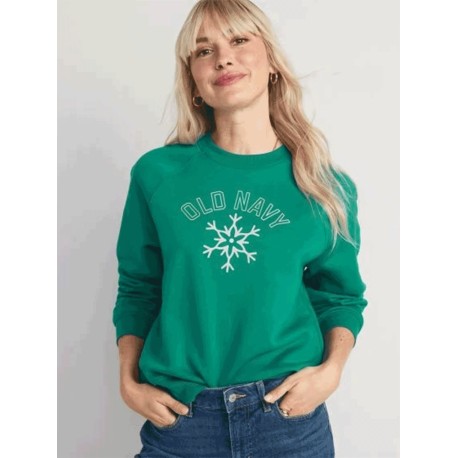 Polerón logo cuello redondo mujer Old Navy