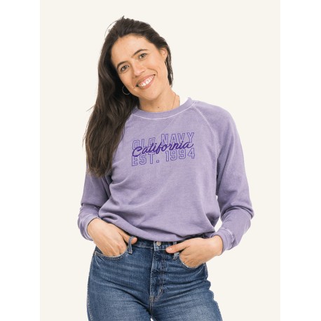Polerón logo cuello redondo mujer Old Navy