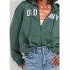 Polerón logo con cierre y capucha mujer Old Navy