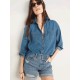 Shorts denim slouchy tiro alto mujer Old Navy