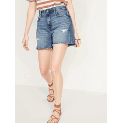 Shorts denim slouchy tiro alto mujer Old Navy