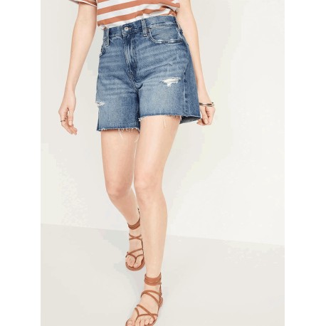 Shorts denim slouchy tiro alto mujer Old Navy