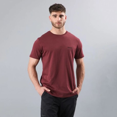 Marmot Polera Hombre Chest Logo Tee Maroon