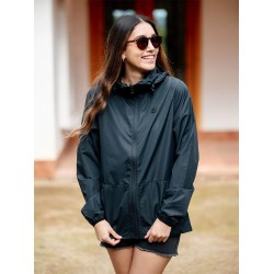 Kivul Chaqueta Cortavientos Mila Reciclada Mujer Negra