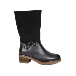 Degás Botín Cuero Arambe Negro