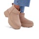 Pantubotas con tacón Khaki