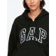 Gap Polerón Logo con cierre Mujer Negro
