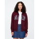 Gap Poleron Logo Heritage con Cierre Mujer Ruby Wine