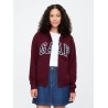 Gap Poleron Logo Heritage con Cierre Mujer Ruby Wine